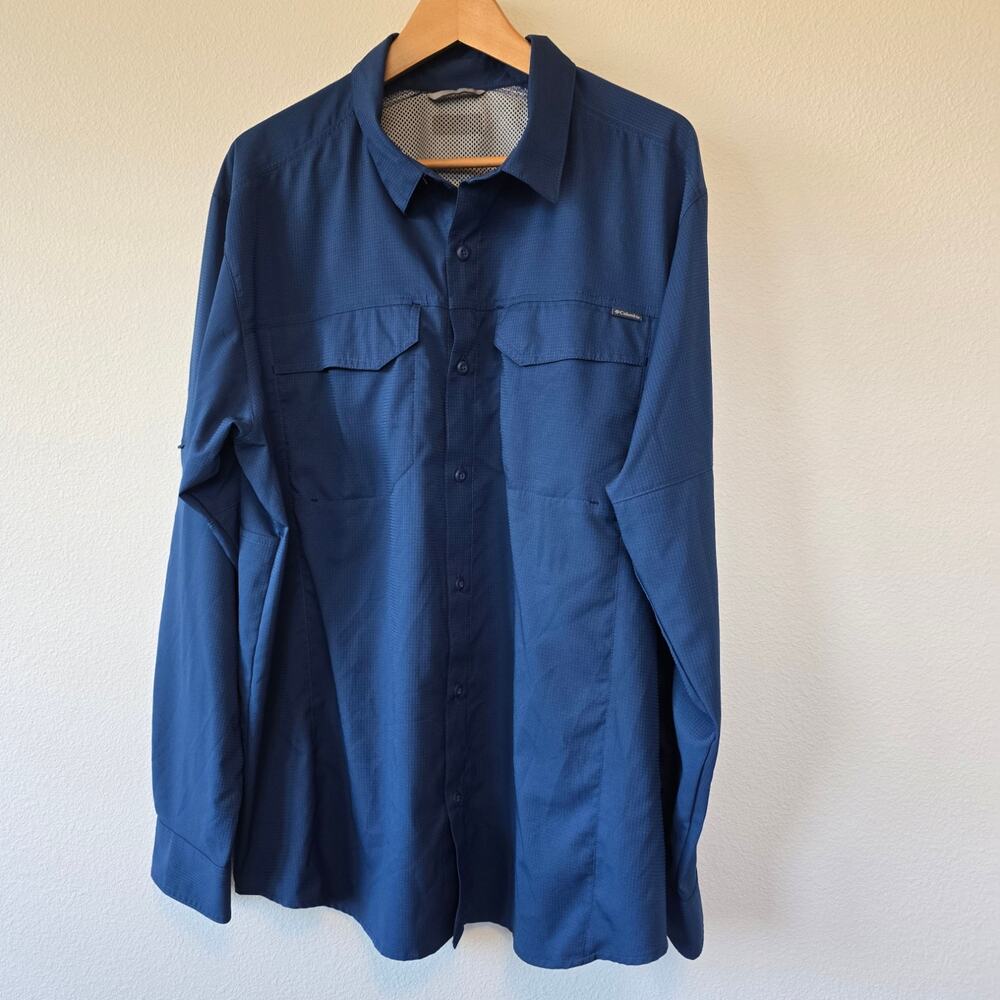 Columbia Omni Shade Long Sleeve Mens button up shirt Size XL